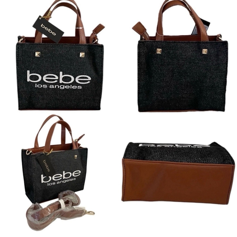 Bebe Black and Tan Handbag